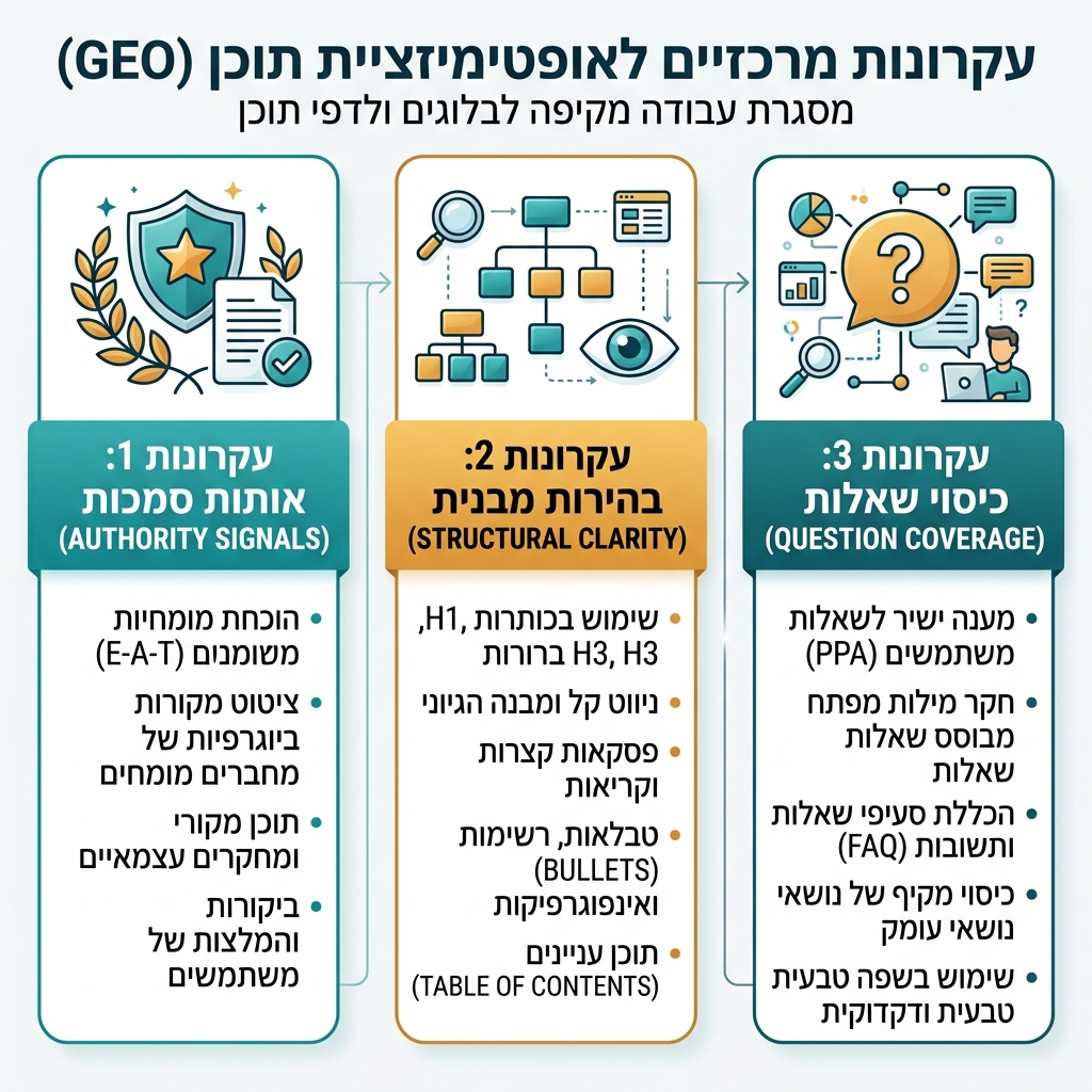צ׳קליסט עדיפות SEO או GEO