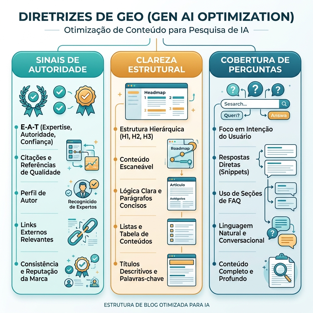 Checklist de prioridade entre SEO e GEO