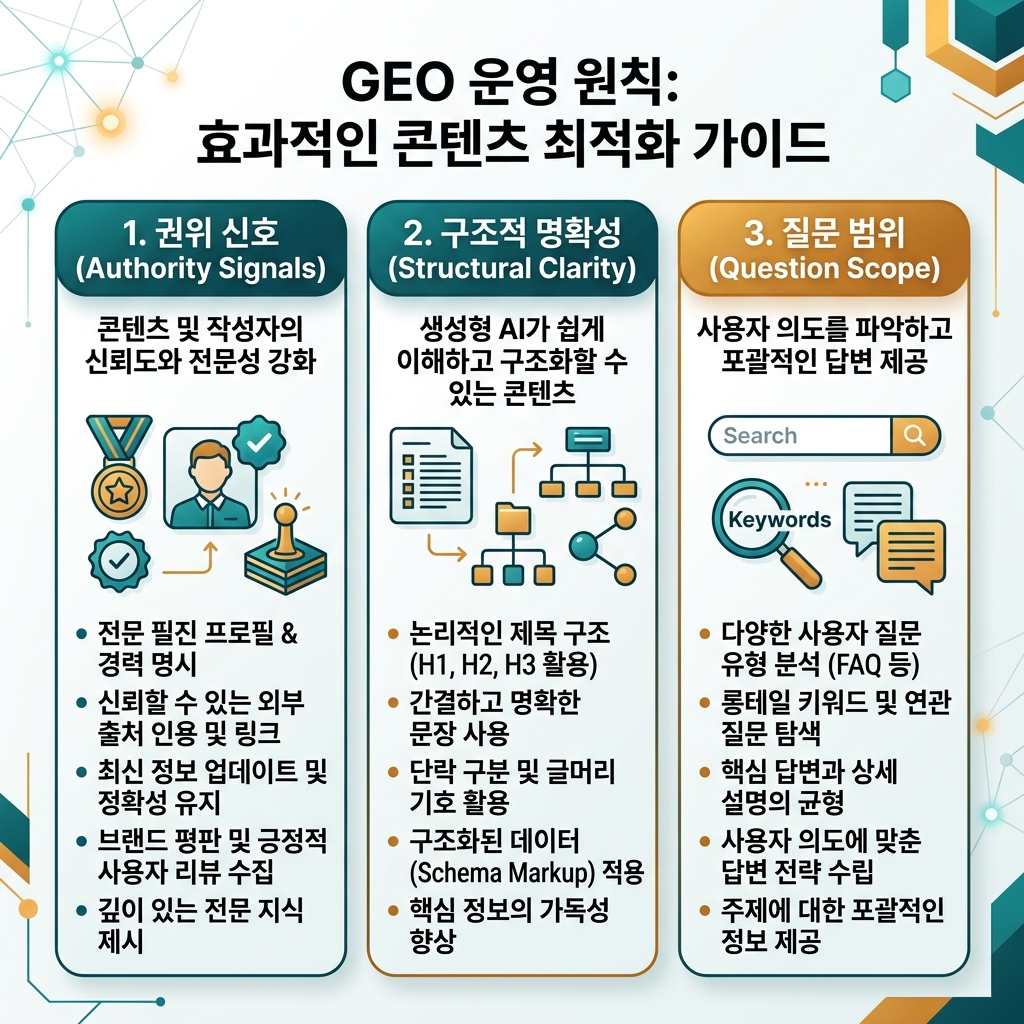 GEO가 전통적인 SEO를 대체하는지 설명하는 정보 다이어그램