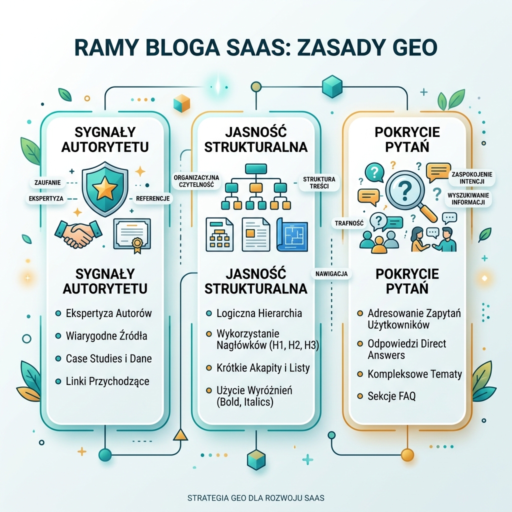 Diagram informacyjny o GEO i tradycyjnym SEO