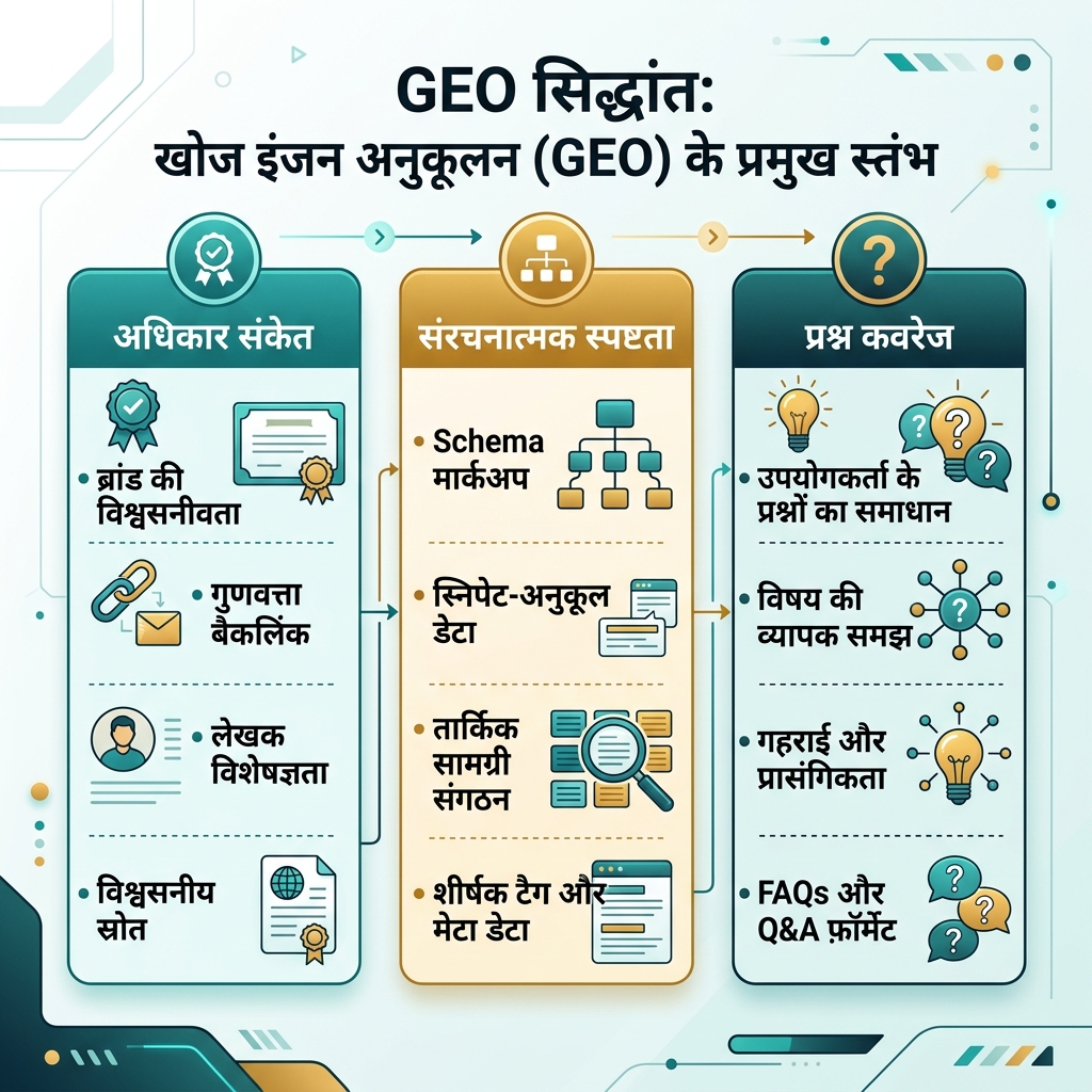 GEO और पारंपरिक SEO पर सूचना चित्र