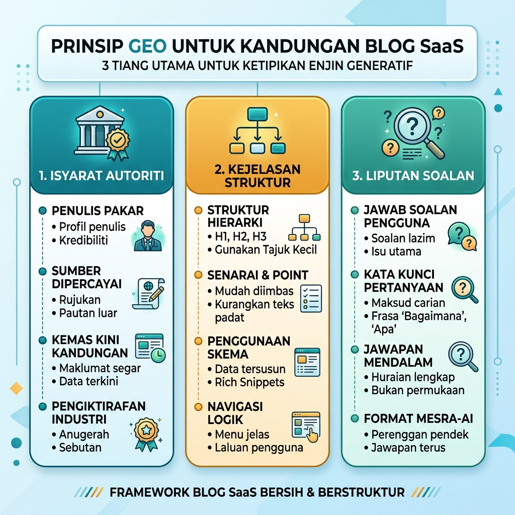 Rajah maklumat tentang GEO dan SEO tradisional