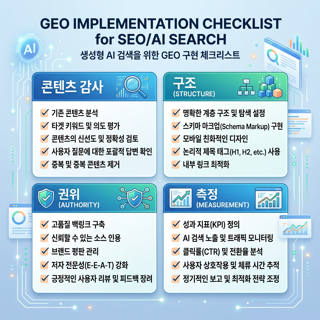 답변, 증거, 구조, 행동을 연결하는 GEO 페이지 구조