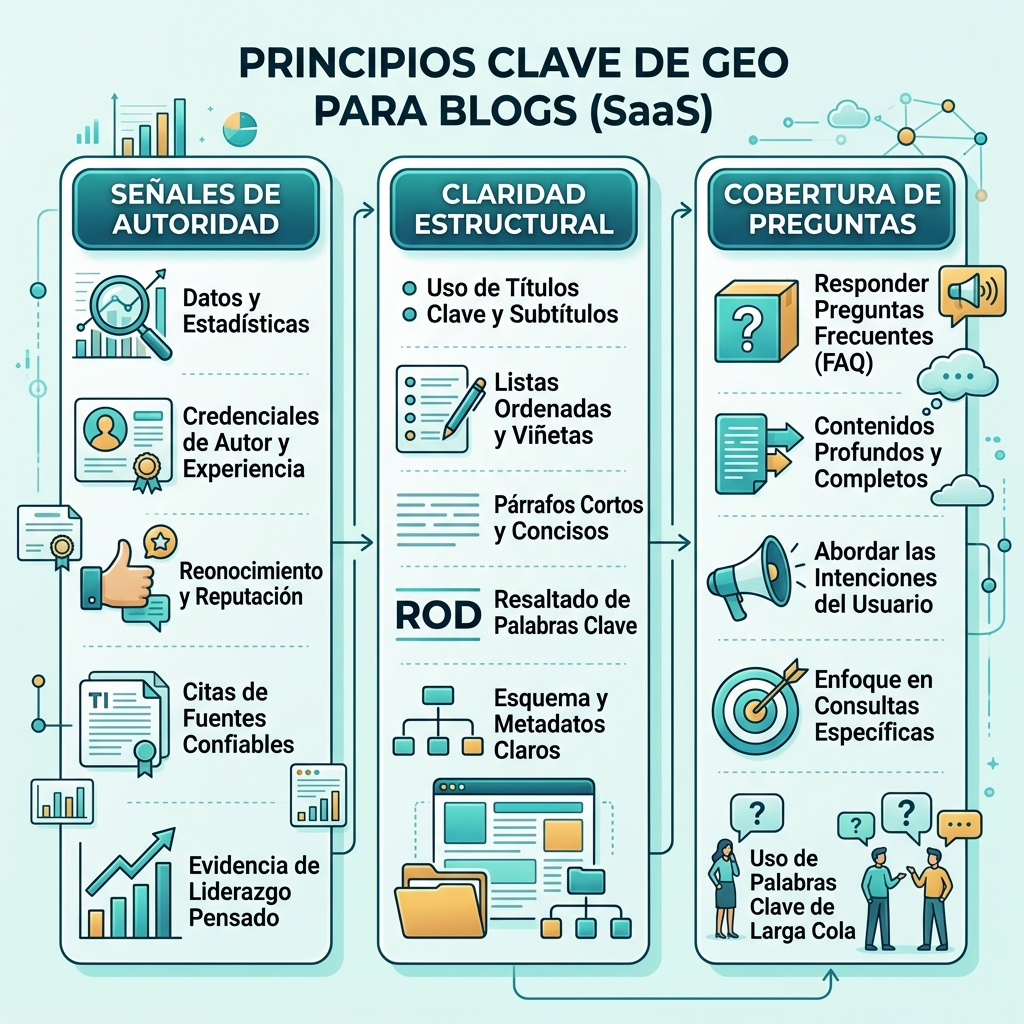 Diagrama informativo sobre cómo GEO difiere del SEO tradicional