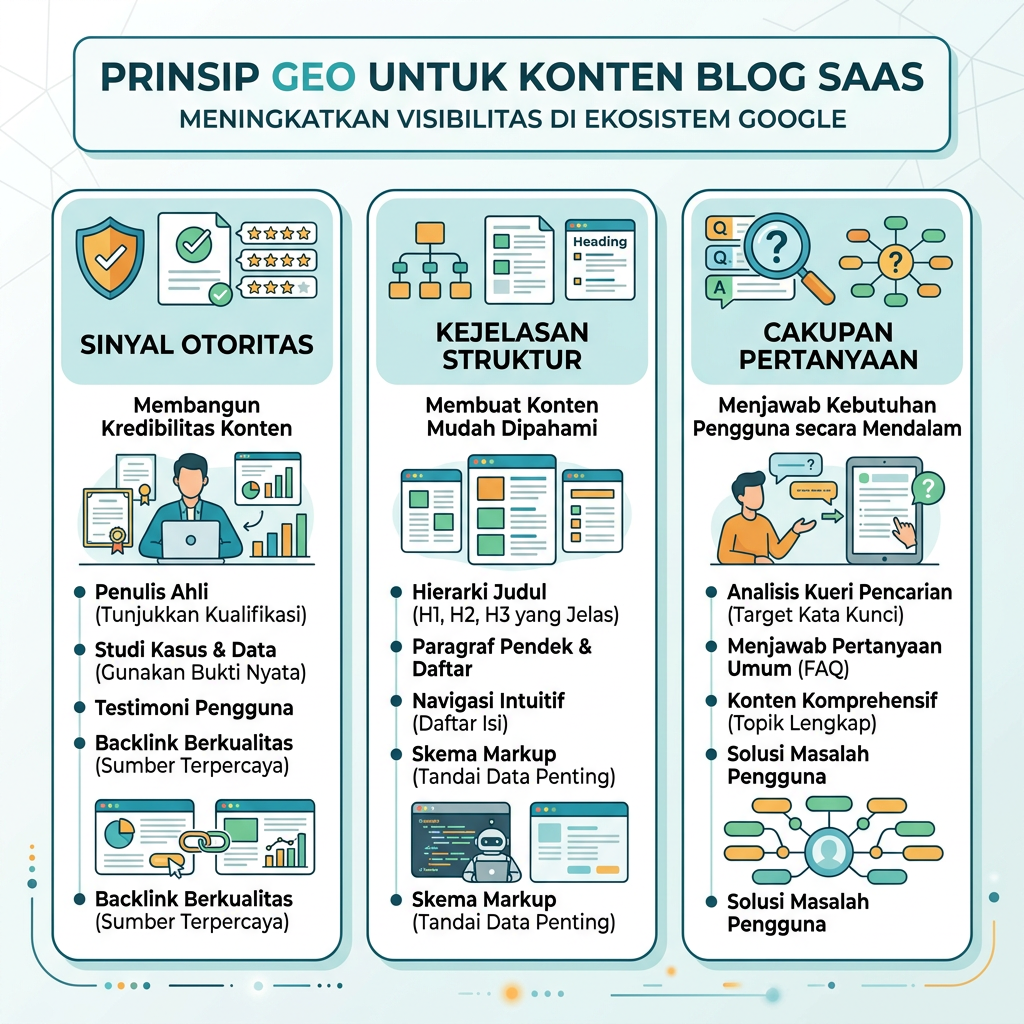 Diagram informasi tentang perbedaan GEO dan SEO tradisional