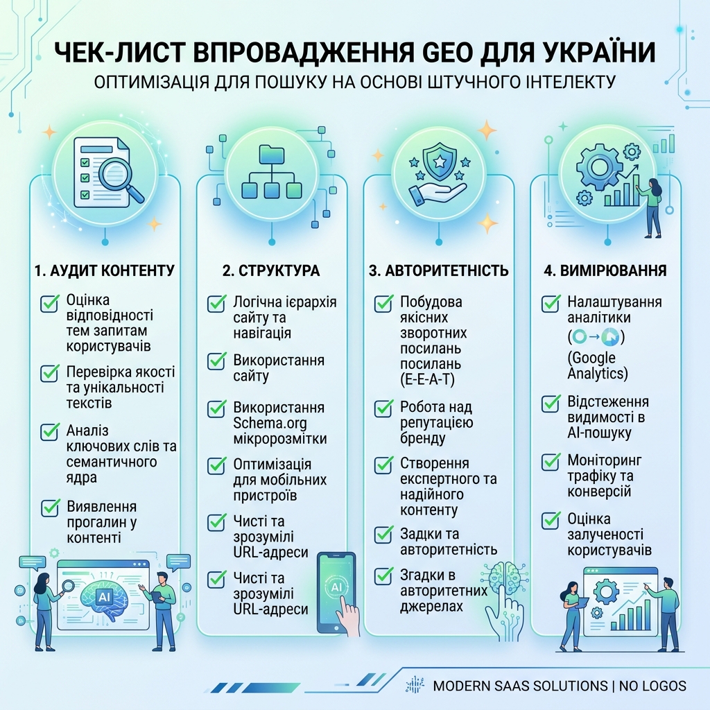 Структура GEO-страницы: ответ, доказательства, структура и действие
