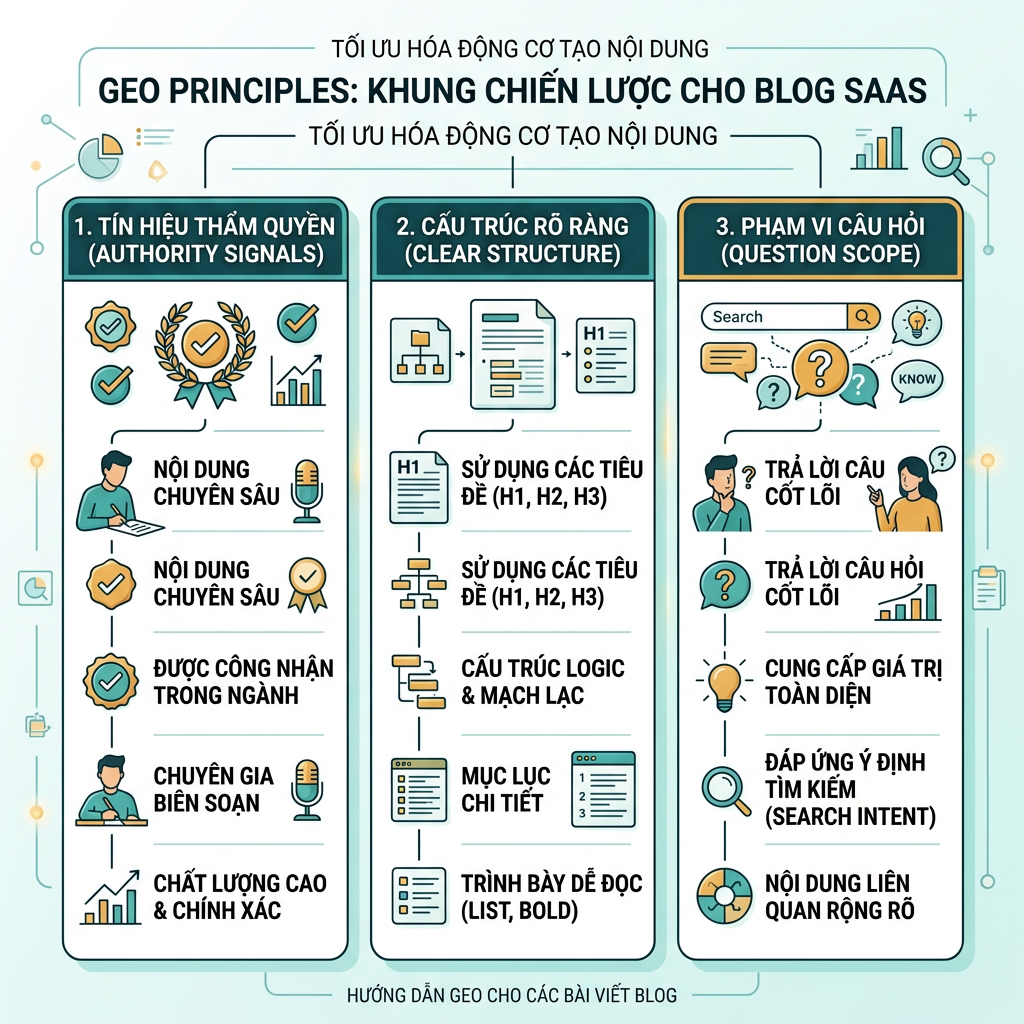 Sơ đồ thông tin về sự khác biệt giữa GEO và SEO truyền thống