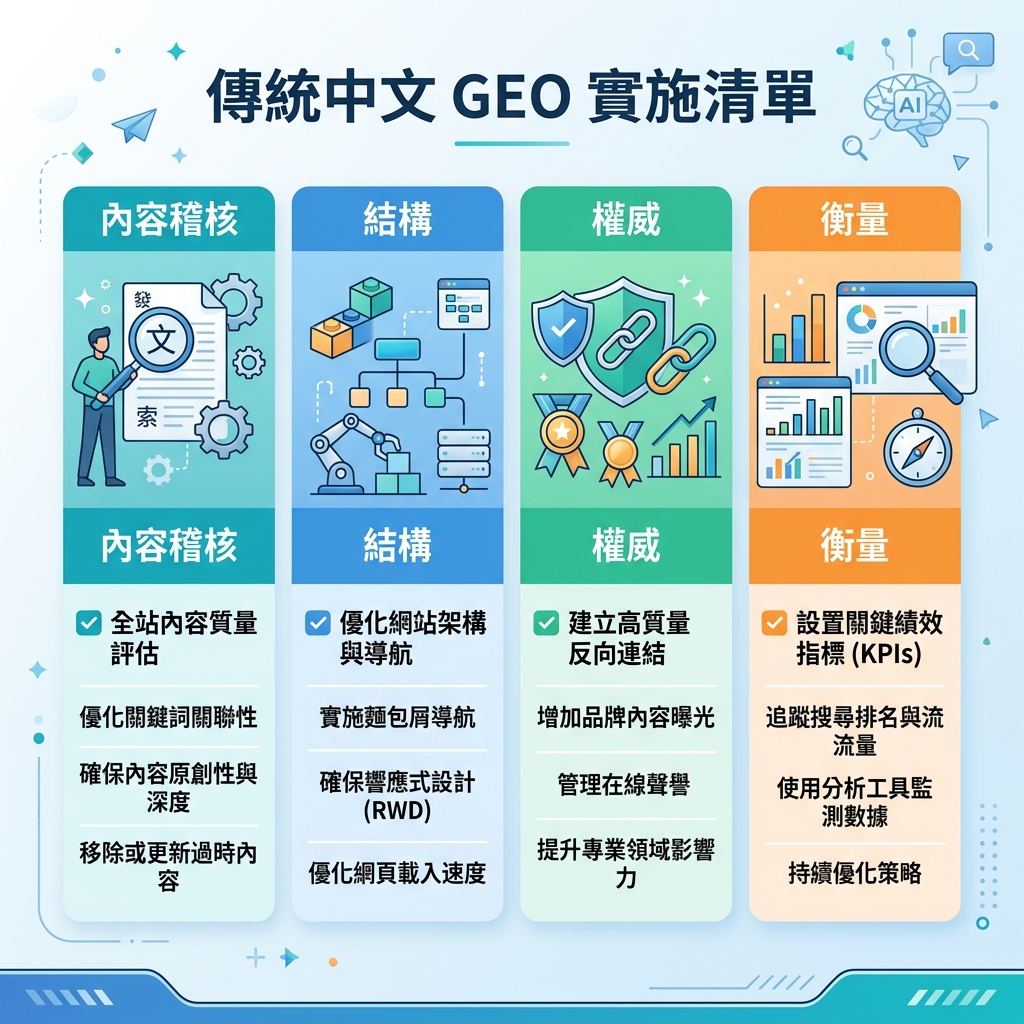 本地化信息图：从监测提示词到修复页面再到复测答案的 GEO 工作流