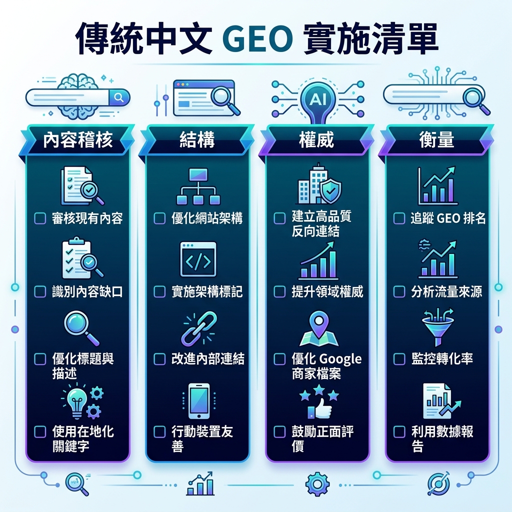 本地化信息图：从监测提示词到修复页面再到复测答案的 GEO 工作流