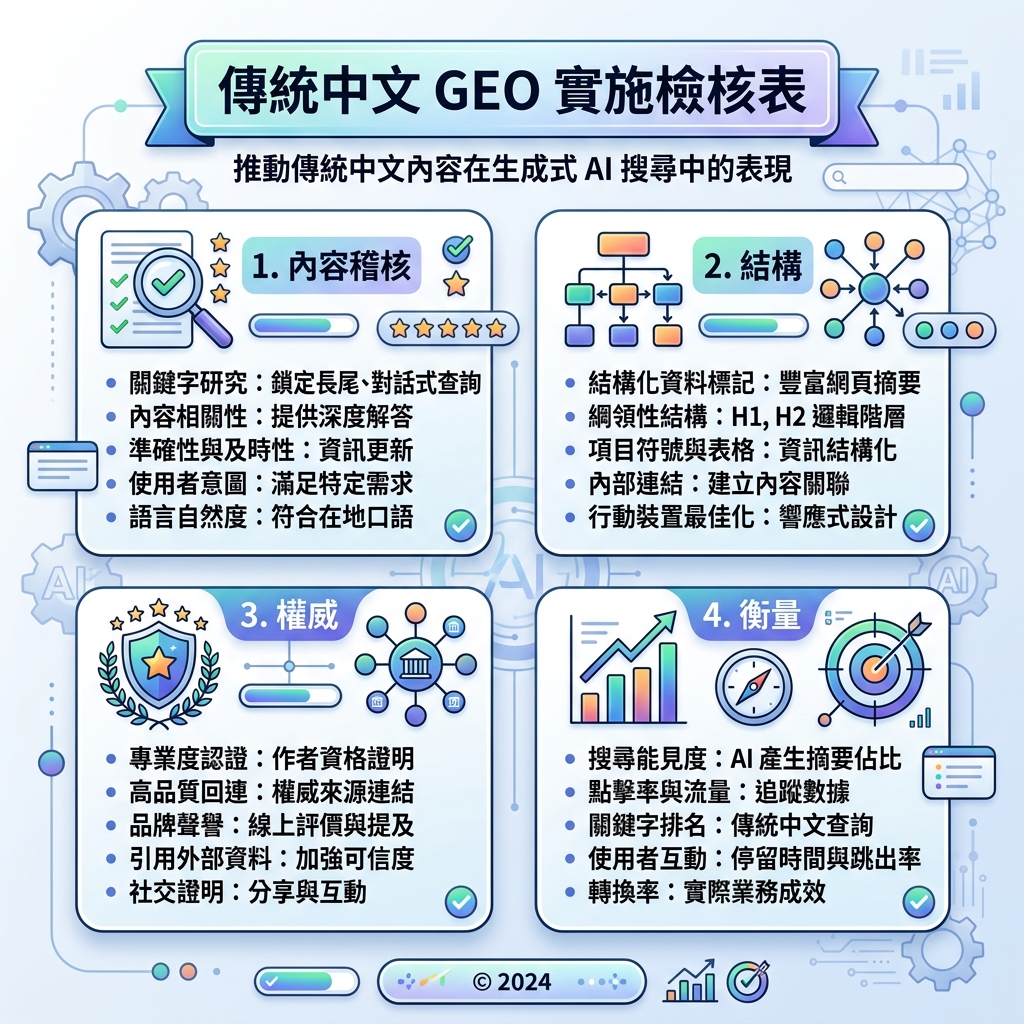 本地化信息图：从监测提示词到修复页面再到复测答案的 GEO 工作流