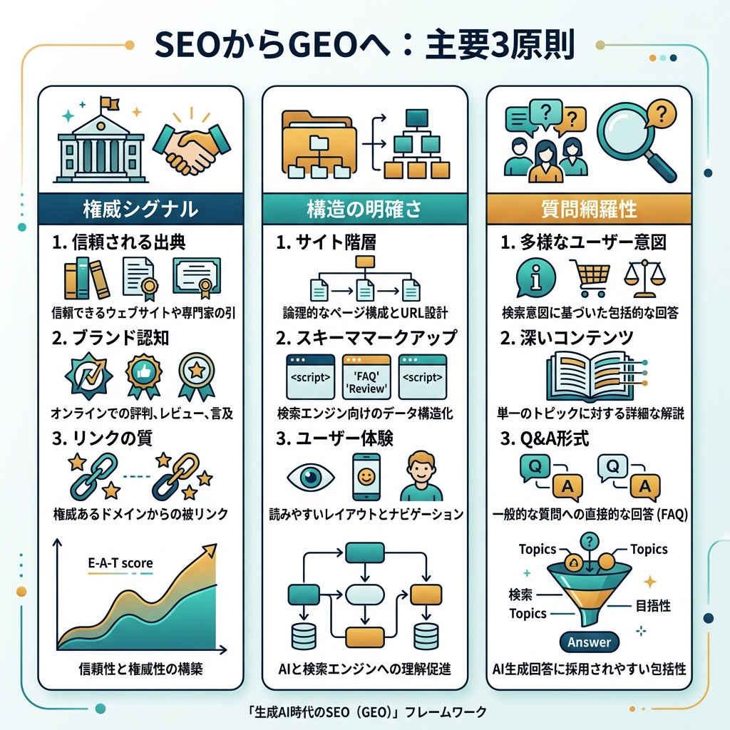 本地化信息图：搜索结果路径与 AI 答案路径的对比