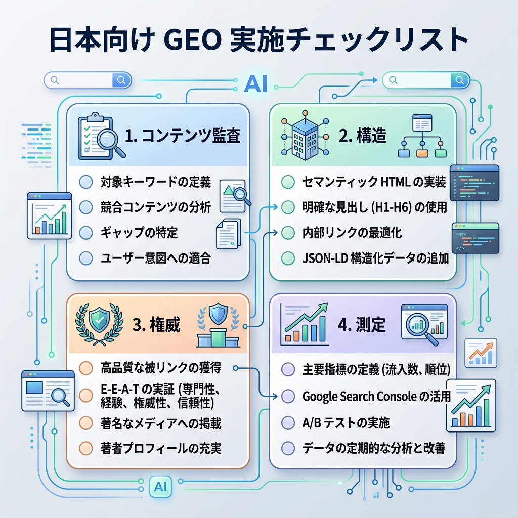本地化信息图：从监测提示词到修复页面再到复测答案的 GEO 工作流