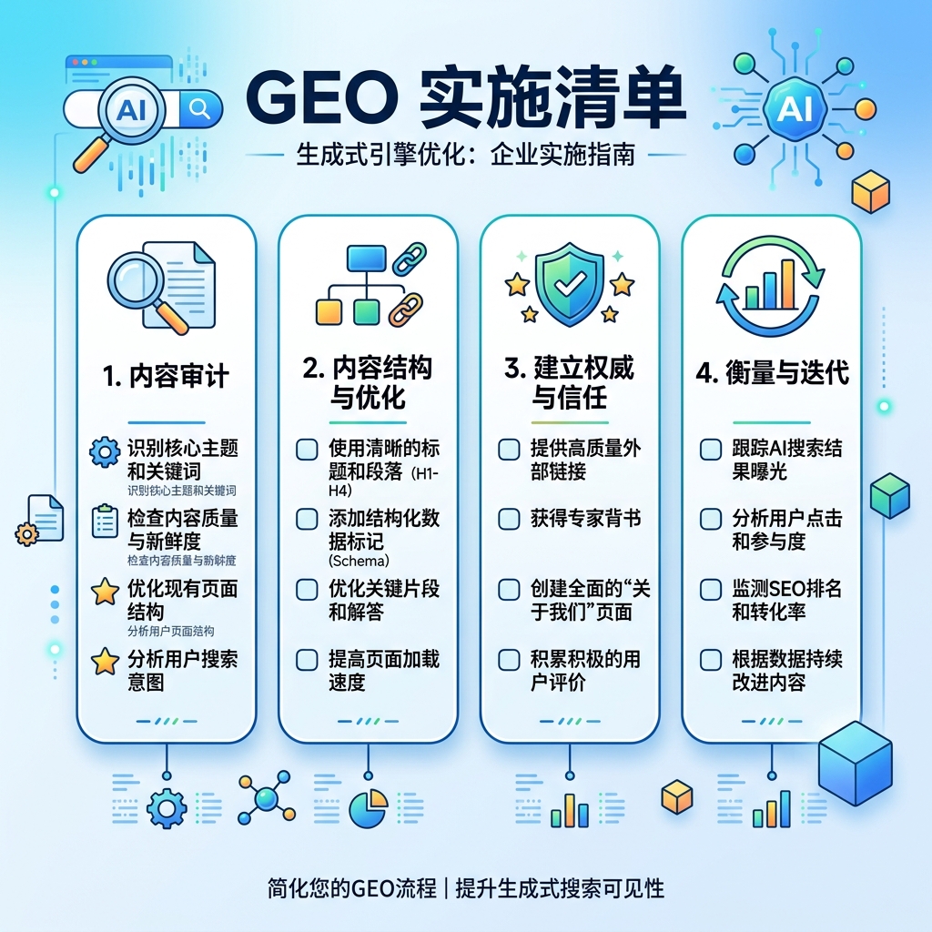 本地化信息图：从监测提示词到修复页面再到复测答案的 GEO 工作流