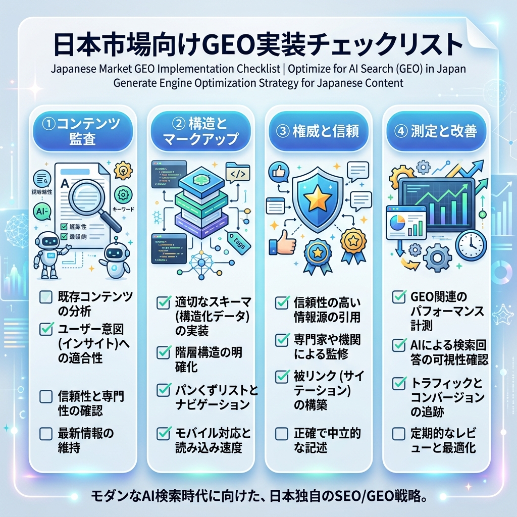 本地化信息图：从监测提示词到修复页面再到复测答案的 GEO 工作流