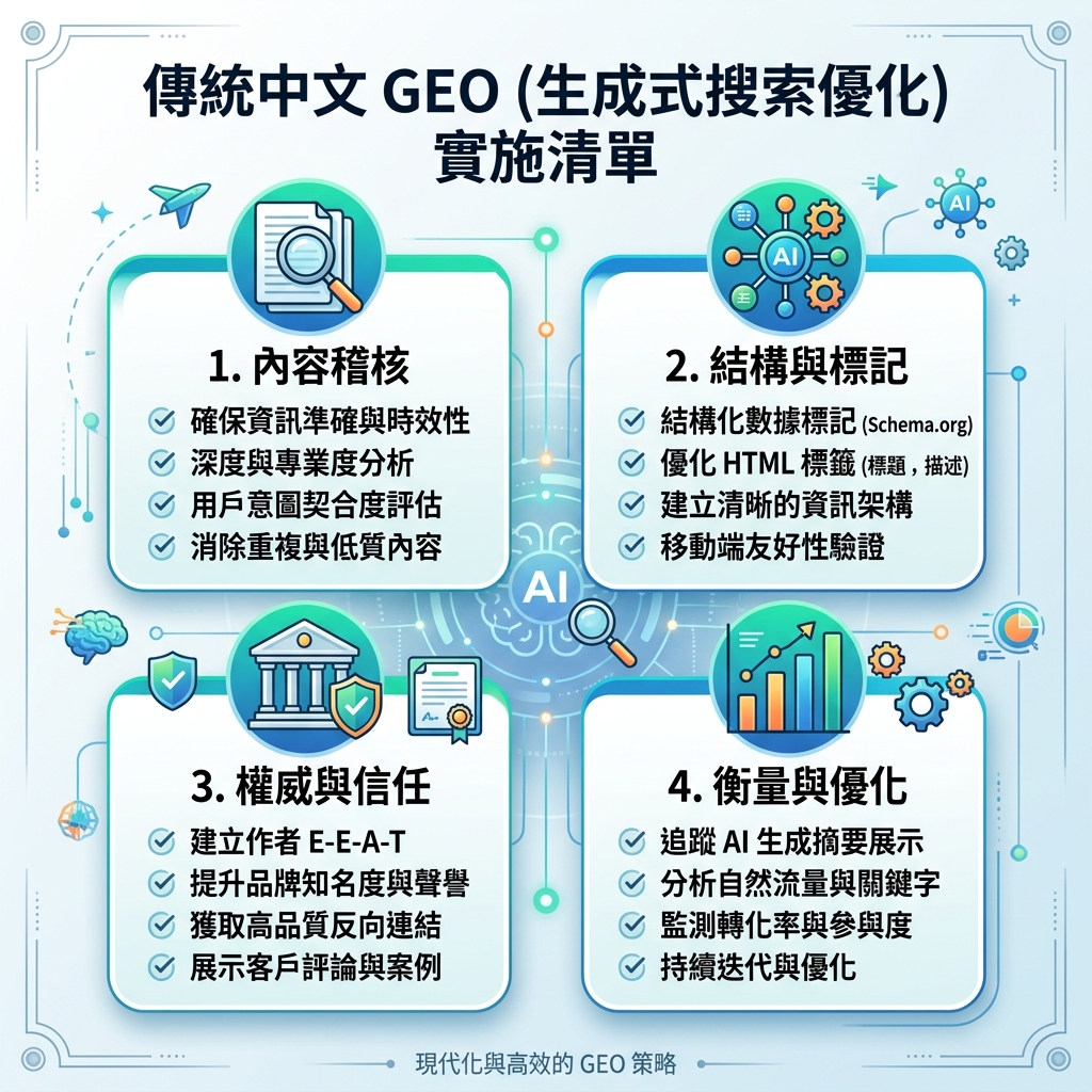 本地化信息图：从监测提示词到修复页面再到复测答案的 GEO 工作流