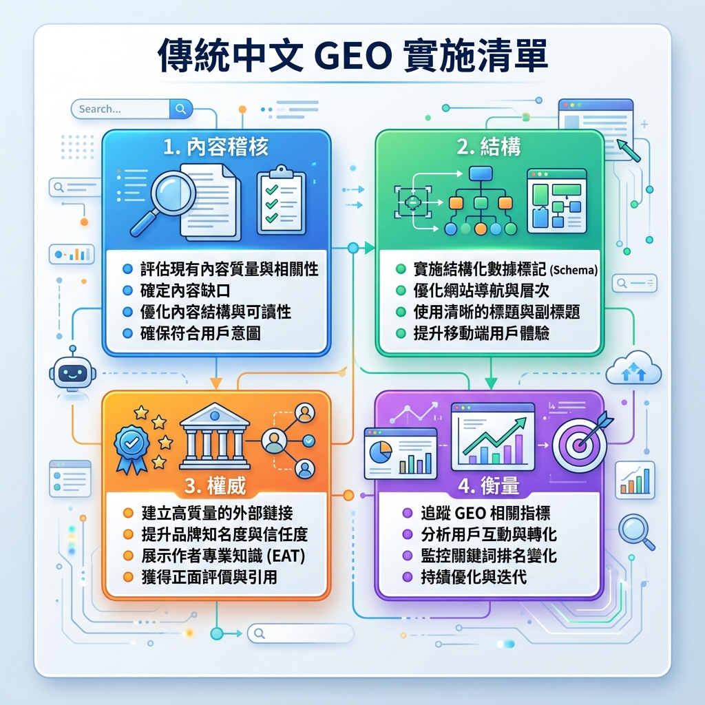 本地化信息图：从监测提示词到修复页面再到复测答案的 GEO 工作流