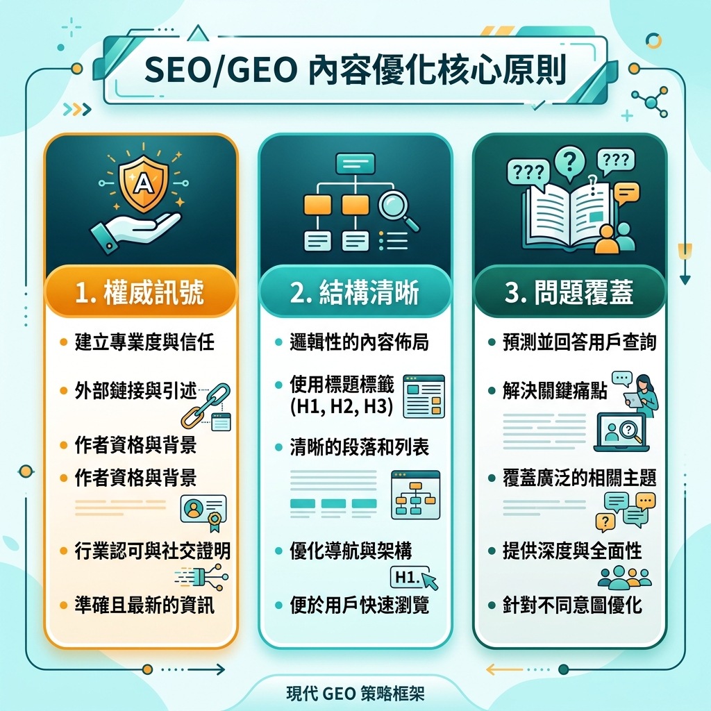 本地化信息图：搜索结果路径与 AI 答案路径的对比