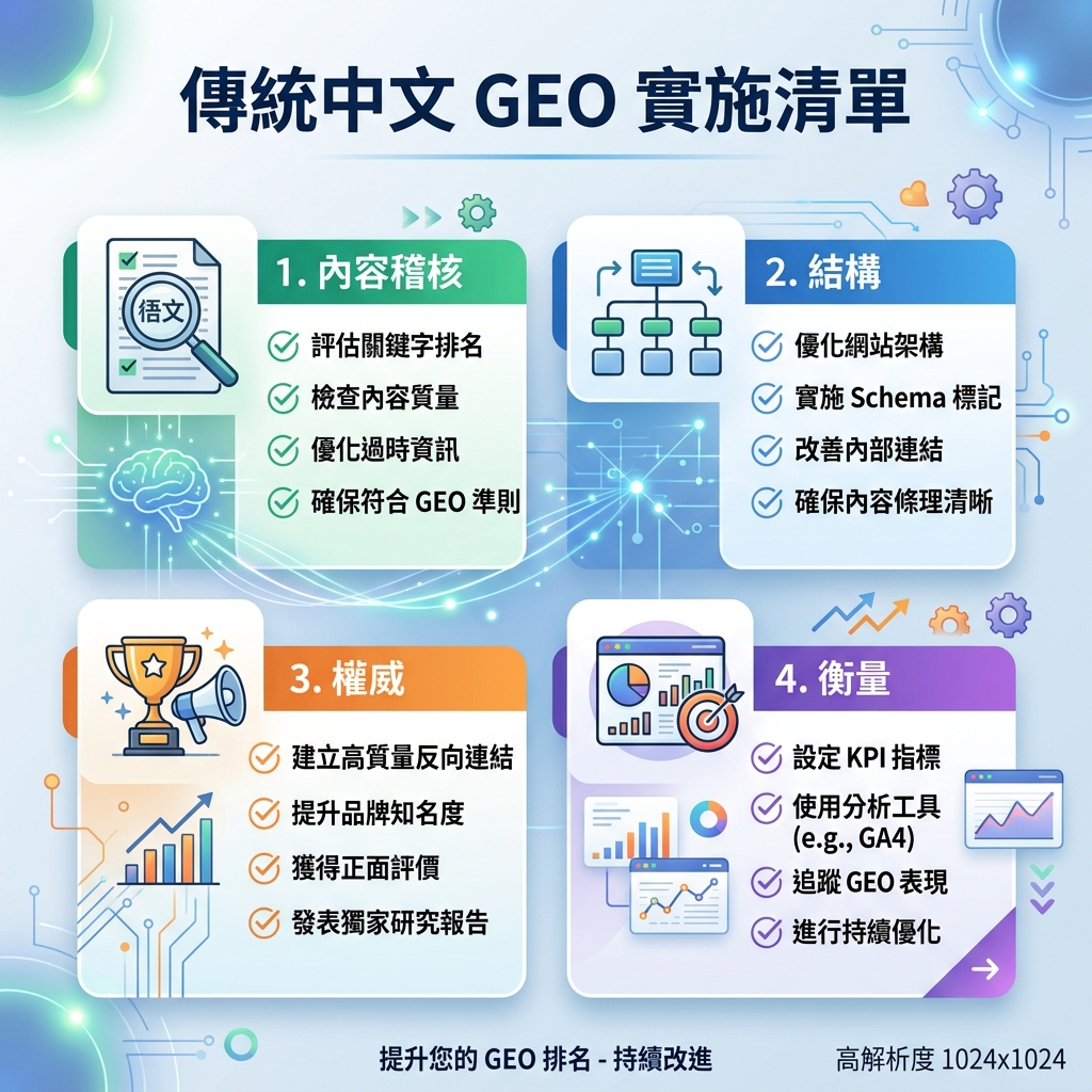 本地化信息图：从监测提示词到修复页面再到复测答案的 GEO 工作流
