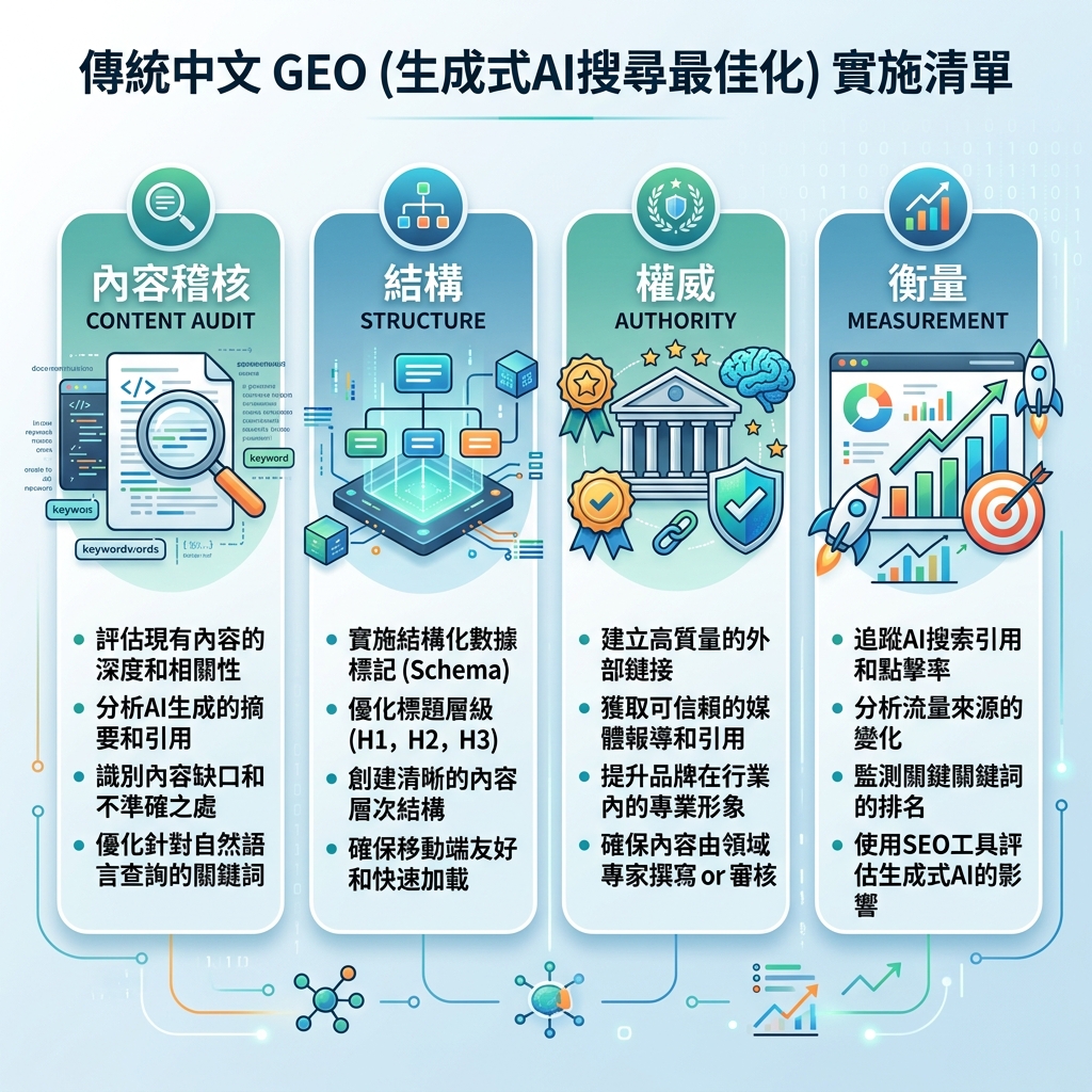 本地化信息图：从监测提示词到修复页面再到复测答案的 GEO 工作流