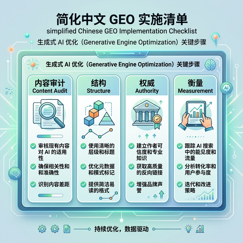 本地化信息图：从监测提示词到修复页面再到复测答案的 GEO 工作流