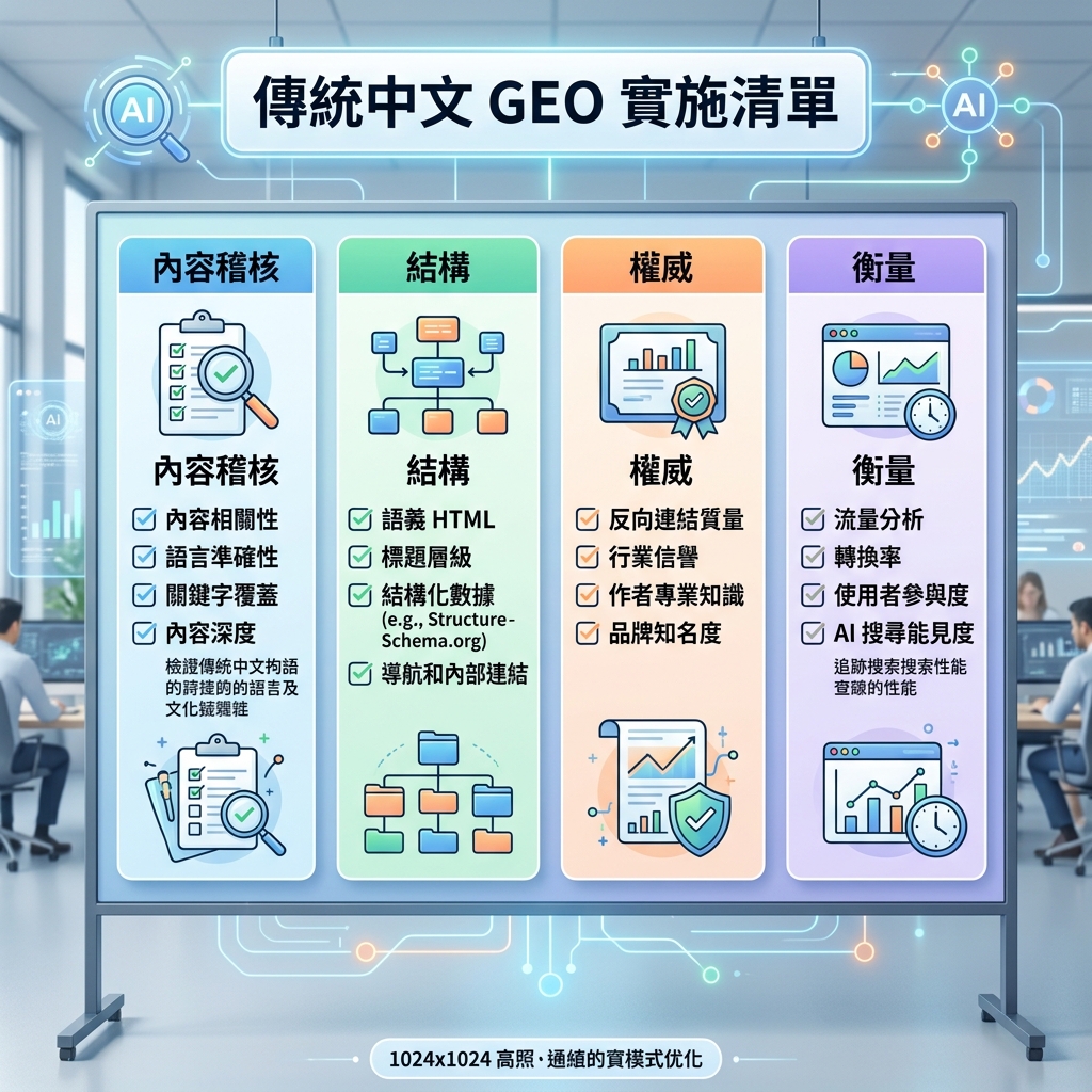 本地化信息图：从监测提示词到修复页面再到复测答案的 GEO 工作流