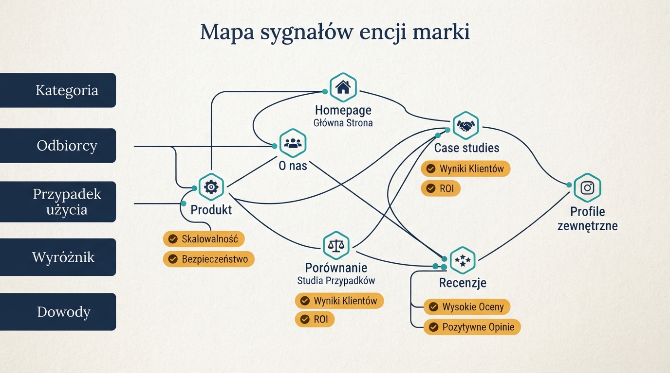 Mapa sygnałów encji marki dla ChatGPT GEO