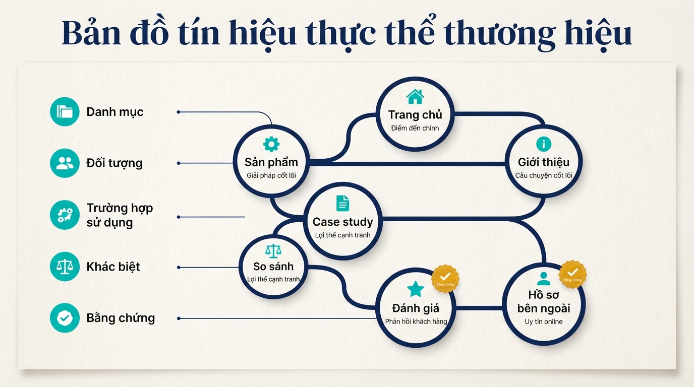 Bản đồ tín hiệu thực thể thương hiệu cho ChatGPT GEO