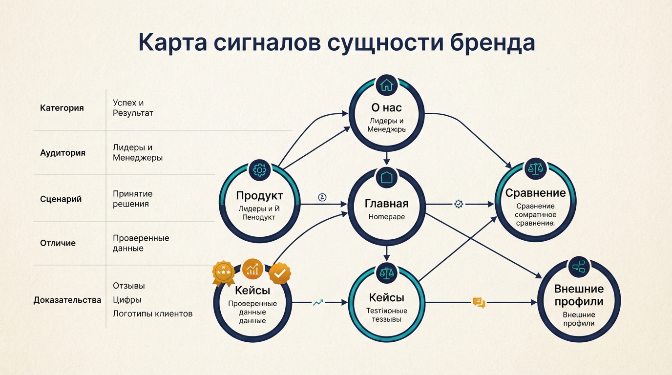 Карта сигналов сущности бренда для ChatGPT GEO
