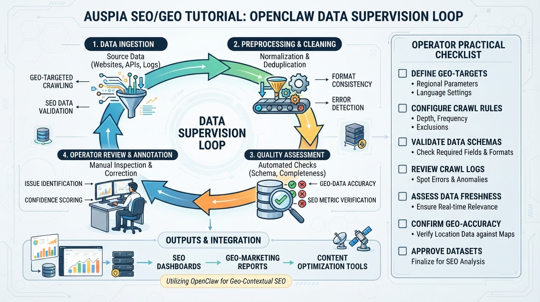 OpenClaw Data Supervision Loop infographic