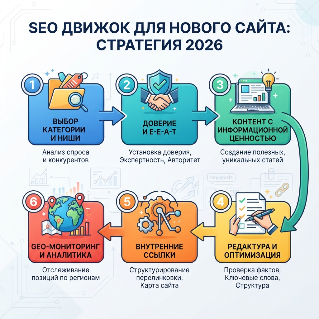 SEO-двигатель нового сайта 2026