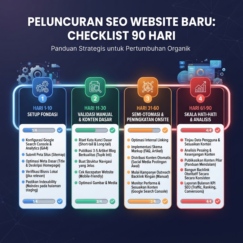 Rencana SEO 90 hari untuk 2026