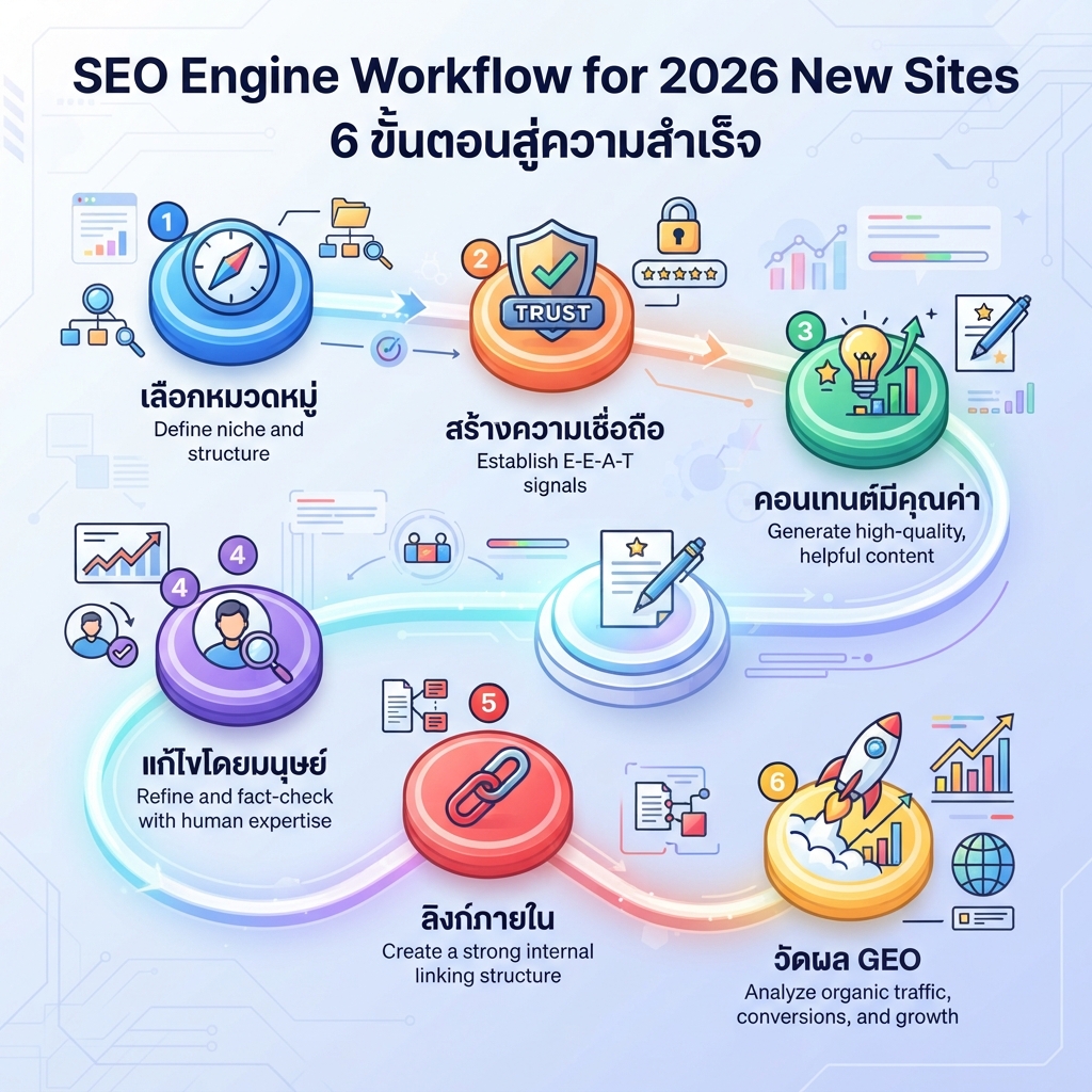 เครื่องยนต์ SEO สำหรับเว็บไซต์ใหม่ปี 2026