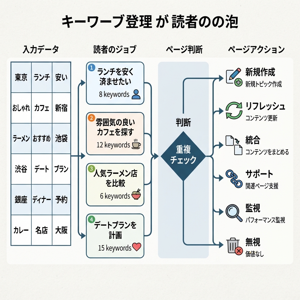 キーワードクラスタリング Skill の構成図