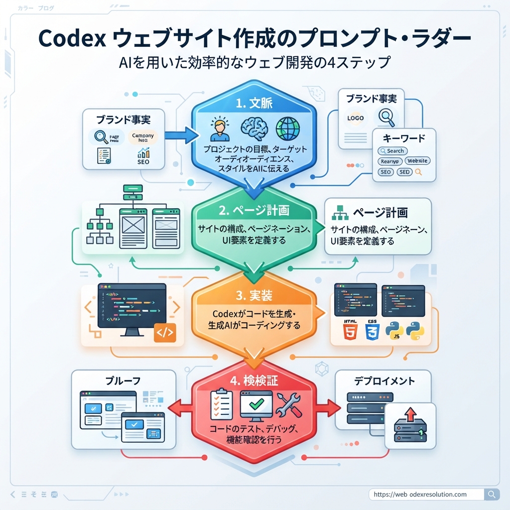 CodexでSEO/GEOサイトを作るプロンプト階段