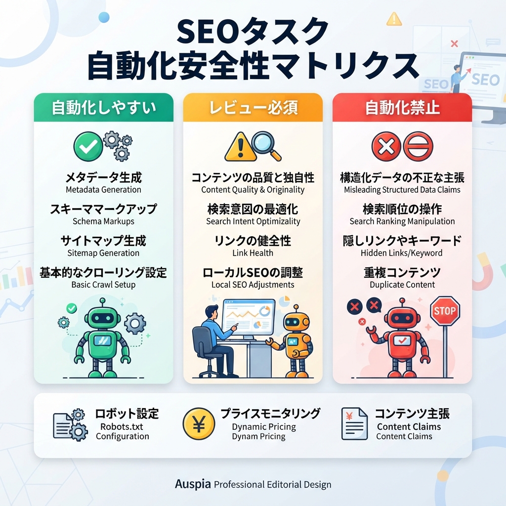 SEO自動化の安全マトリクス