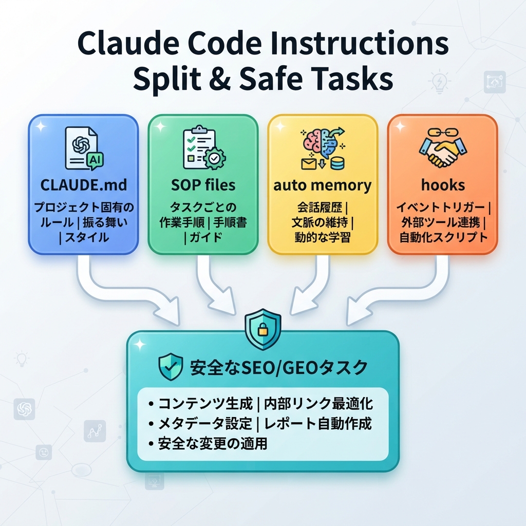 CLAUDE.mdとSOPとMemoryの分担