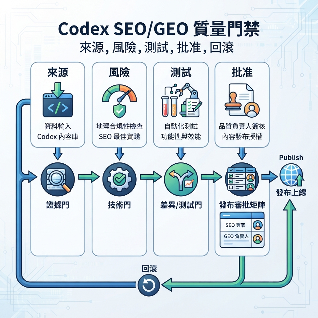 Codex SEO/GEO quality gates 繁中封面