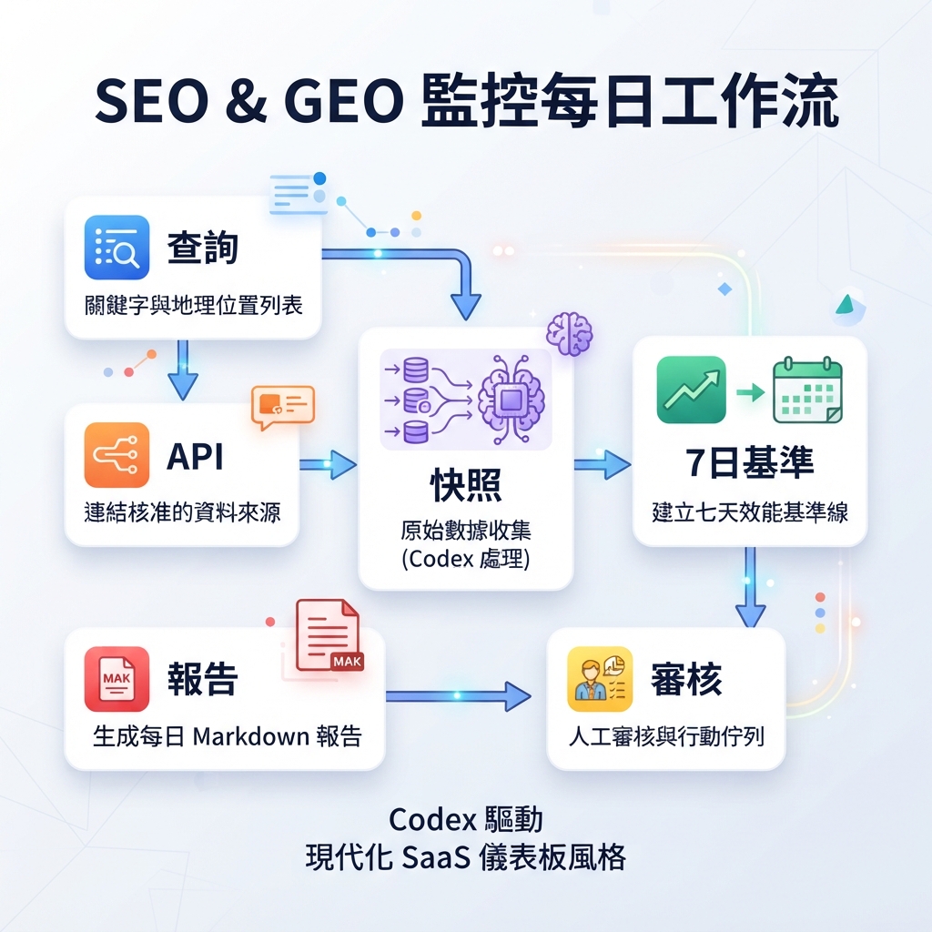 Codex daily SEO/GEO monitor 繁中封面