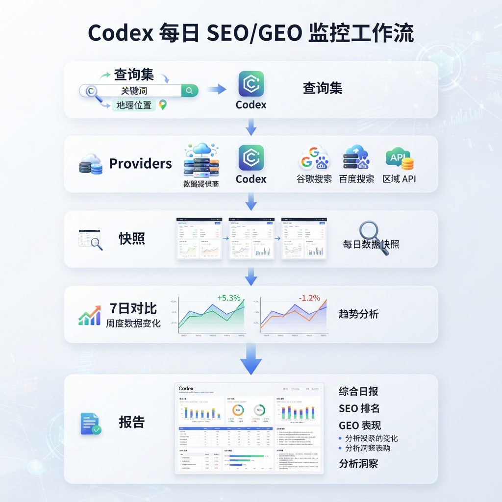 Codex daily SEO/GEO monitor 繁中封面