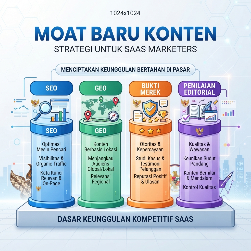 Infografik tentang pilar baru content marketing setelah otomatisasi AI