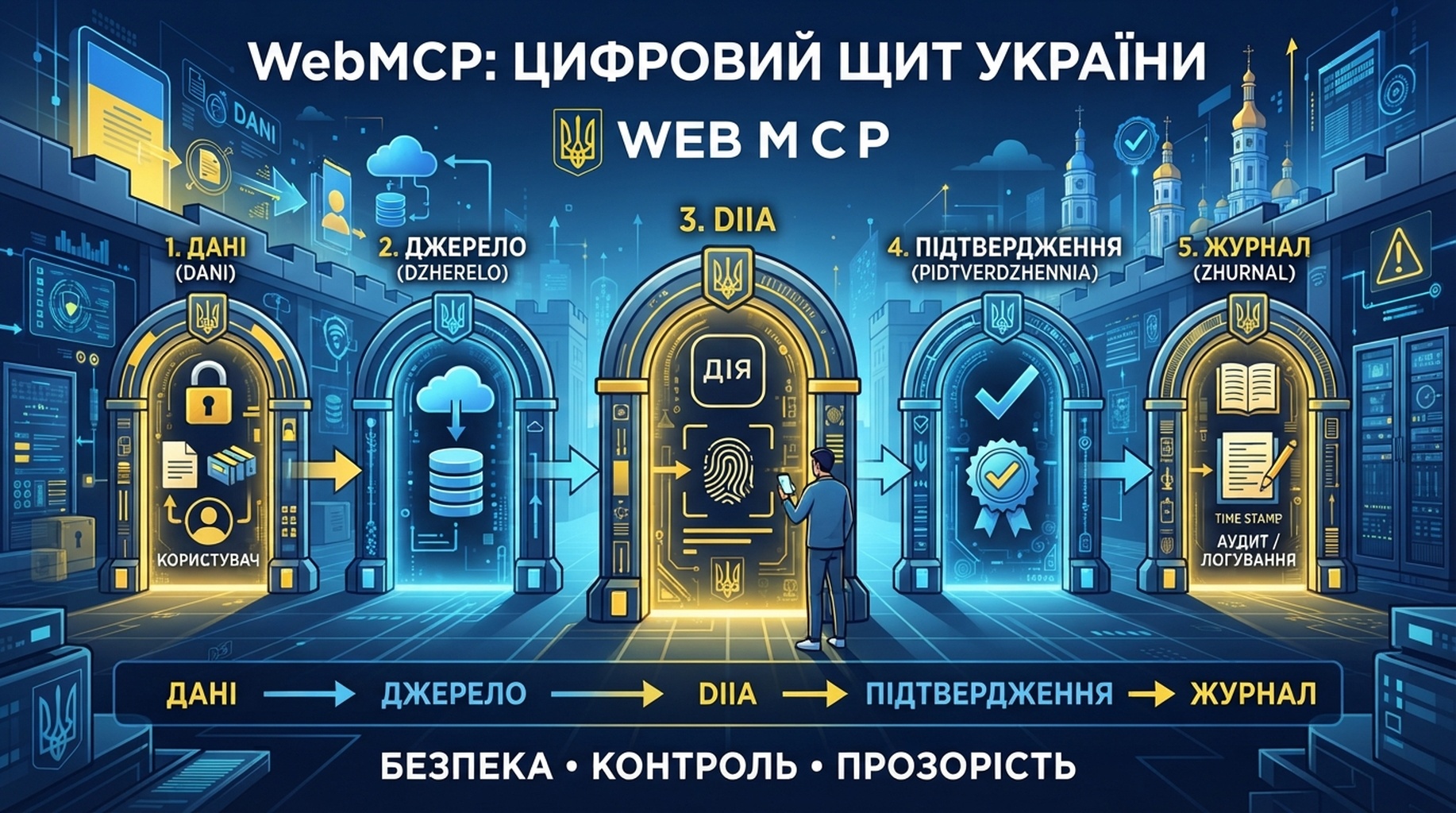 Ворота випуску WebMCP для джерела даних, надійного походження, доступу на читання чи запис, підтвердження та журналу аудиту.
