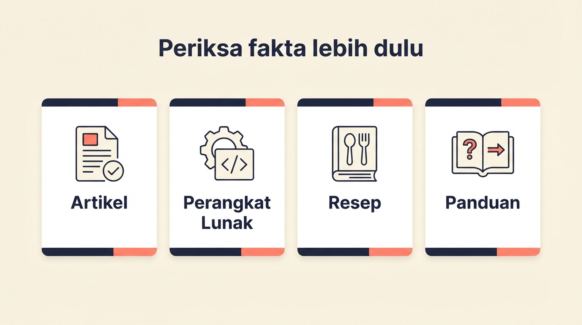 Matriks keputusan untuk memilih tipe Schema utama dari tujuan halaman lalu memeriksa fakta terlihat yang diperlukan untuk mendukungnya.
