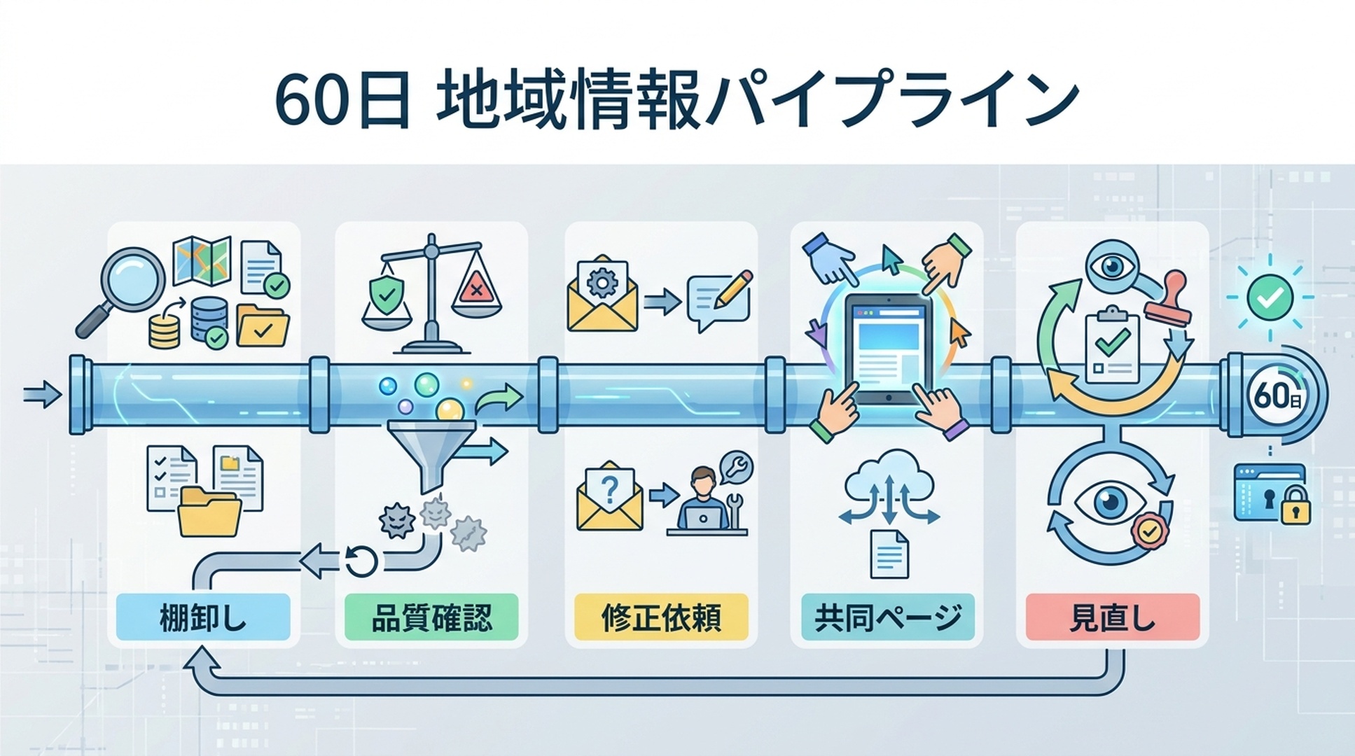 店舗の判断と改善を示す図