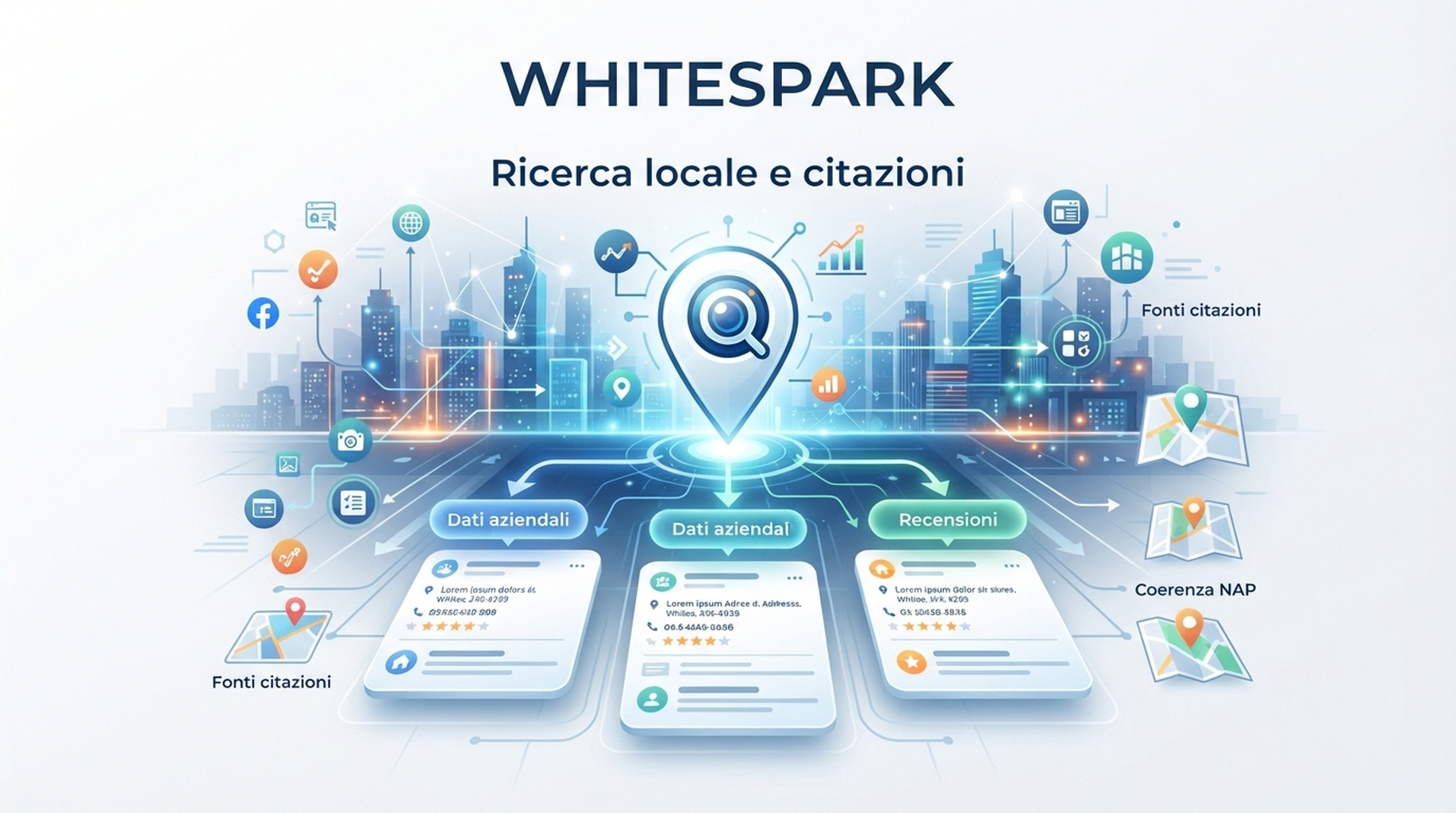Scheda Whitespark per ranking locali, gestione delle schede e citazioni