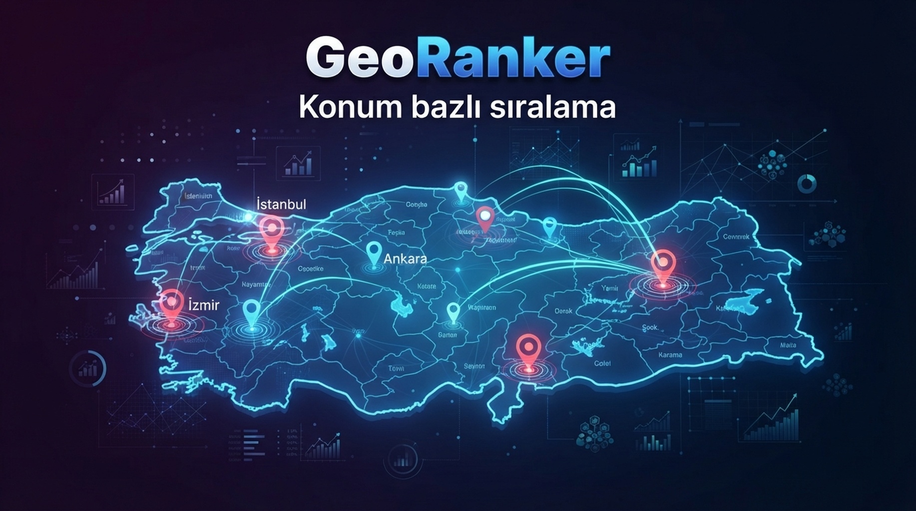 Coğrafi sıralamalar, konum verileri ve raporlar için GeoRanker kartı