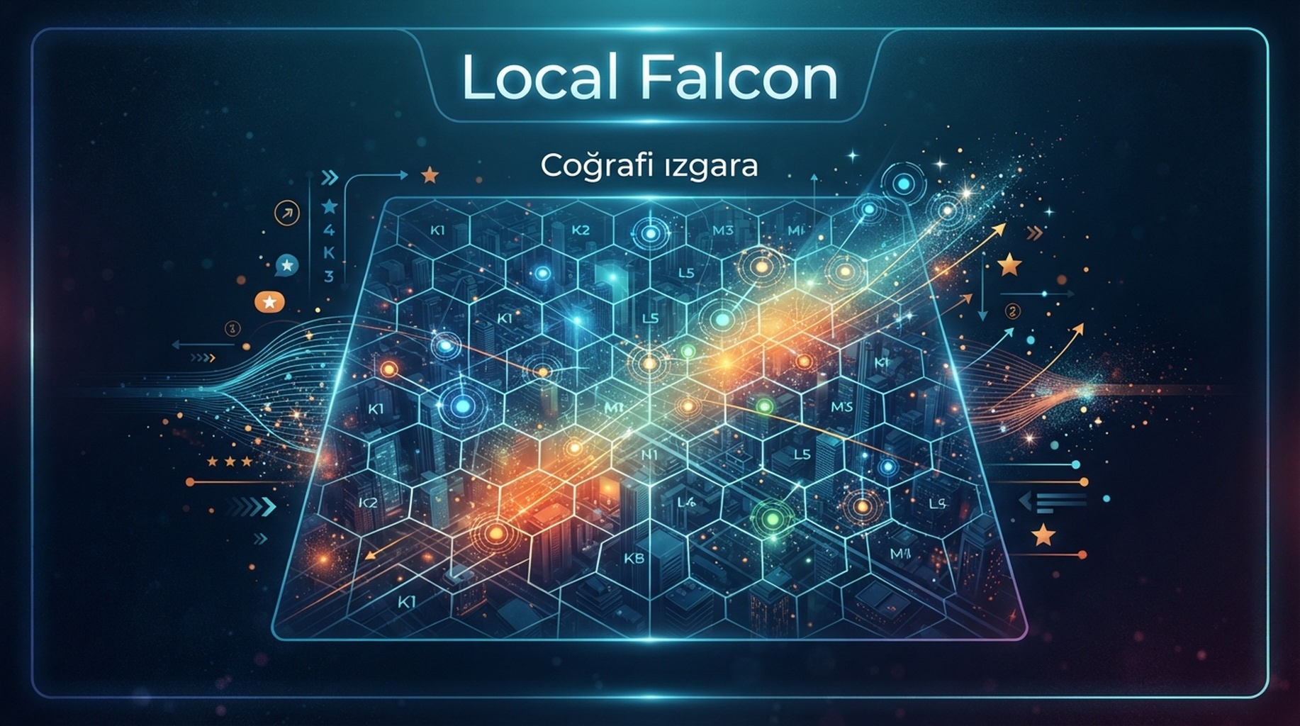 Coğrafi ızgara, bölge bazlı sıralama ve AI görünürlüğü için Local Falcon kartı