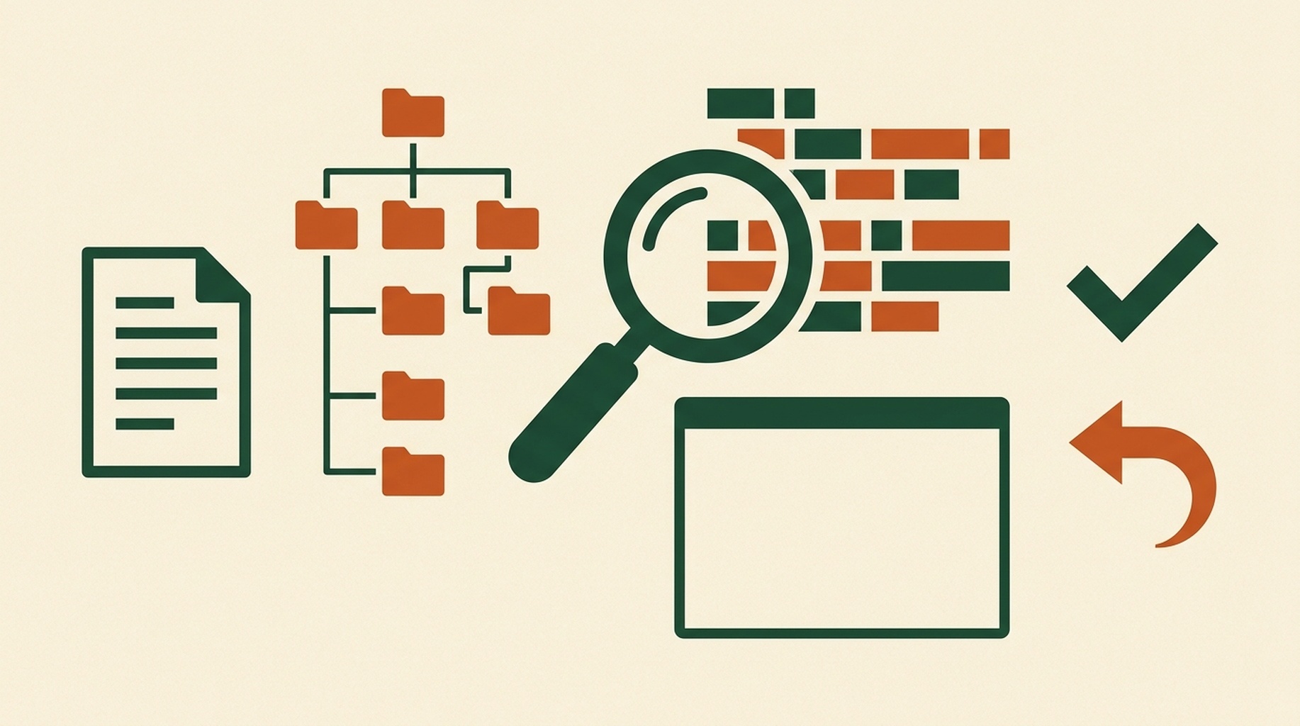 ภาพขั้นตอนตรวจรีโพสำหรับ SEO ของ Codex พร้อมนโยบายรีโพ diff ที่จำกัด และการยืนยันผล