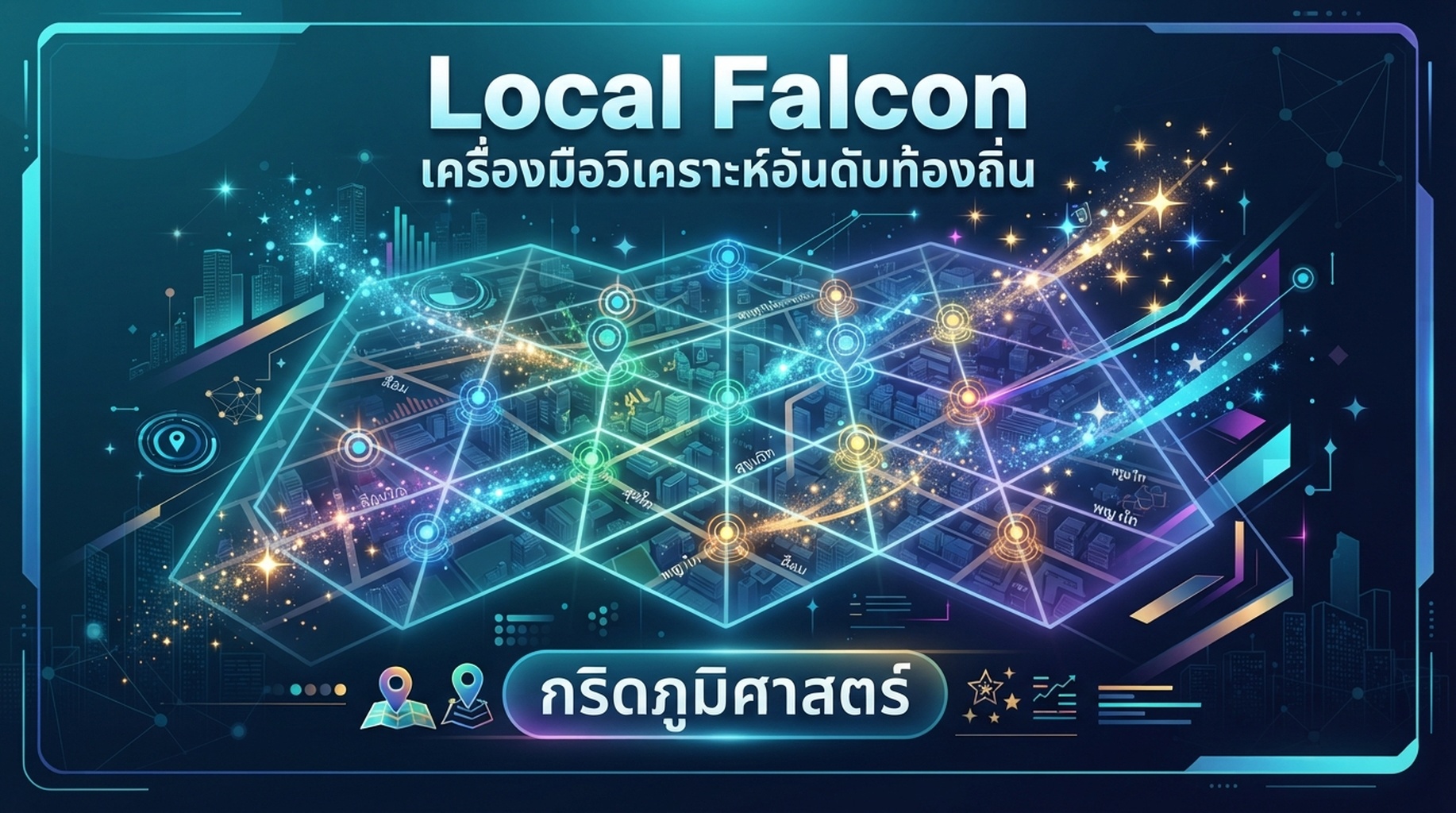 การ์ด Local Falcon สำหรับกริดภูมิศาสตร์ อันดับตามพื้นที่ และการมองเห็น AI