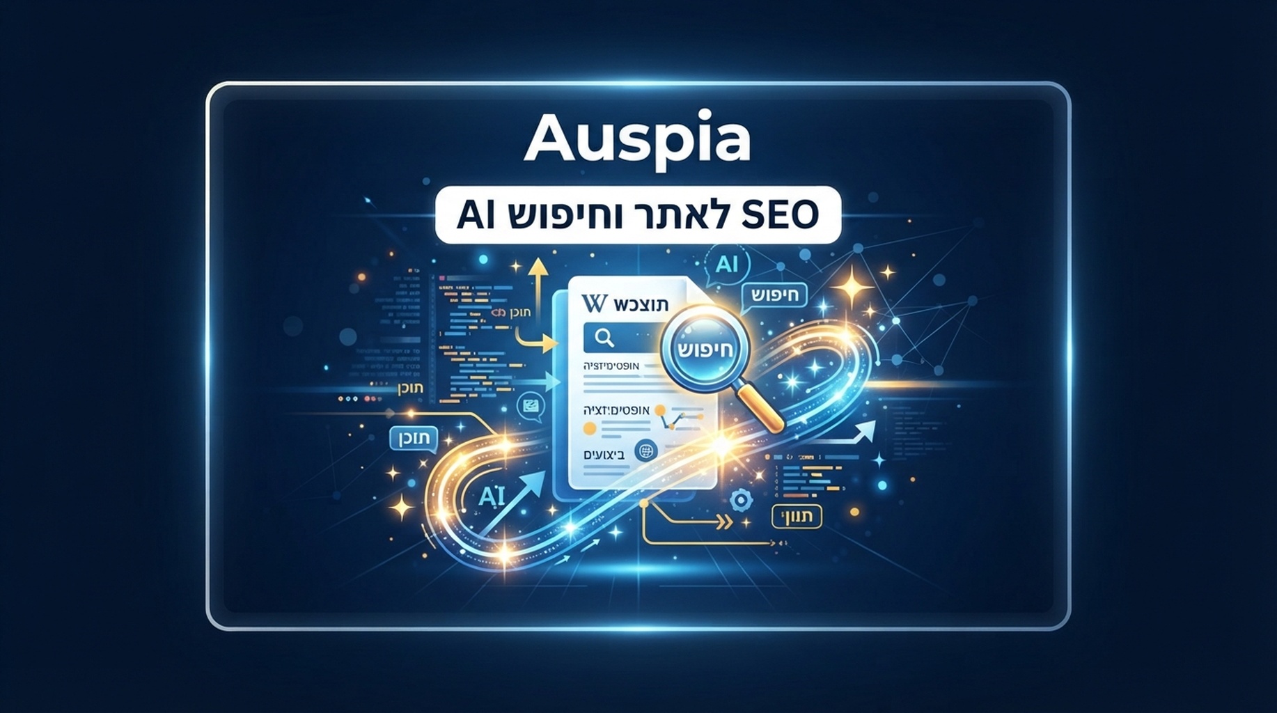 כרטיס Auspia ל-SEO אתר, נראות AI, גישת סורקים ומוכנות GEO