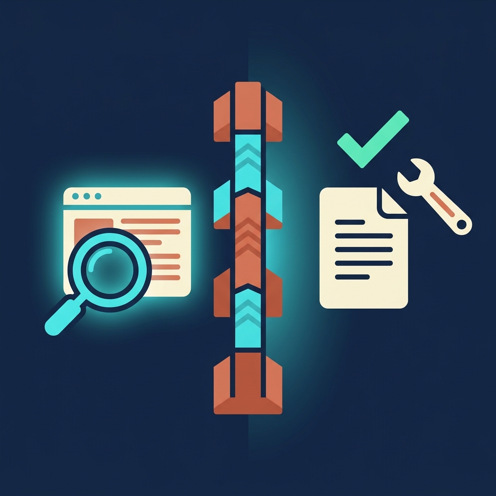 Peninjauan SEO level halaman memisahkan pemeriksaan yang terkonfirmasi, peluang peningkatan, dan hal yang memerlukan data Search Console atau crawl.